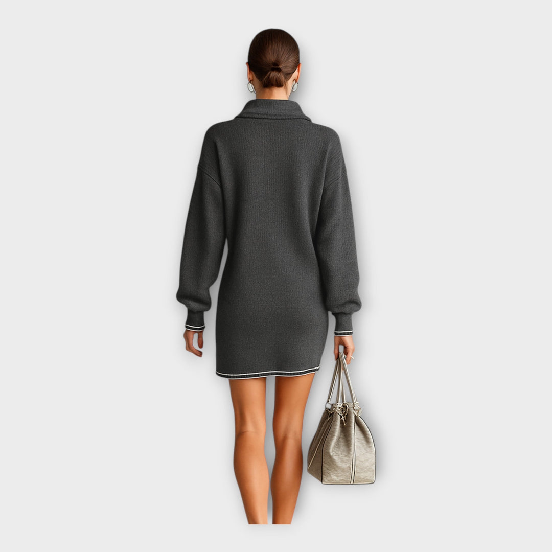 Vestido de malha com elegância descontraída