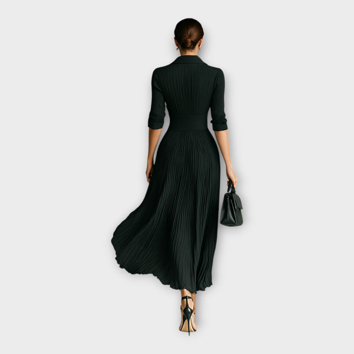 Vestido longo com elegância refinada