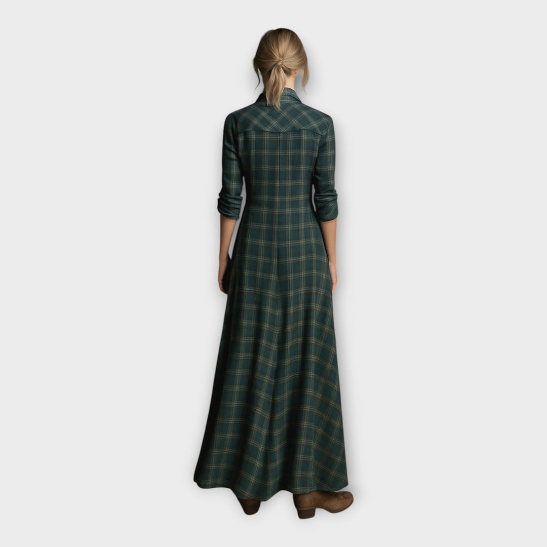 Vestido tipo camisa com elegância atemporal