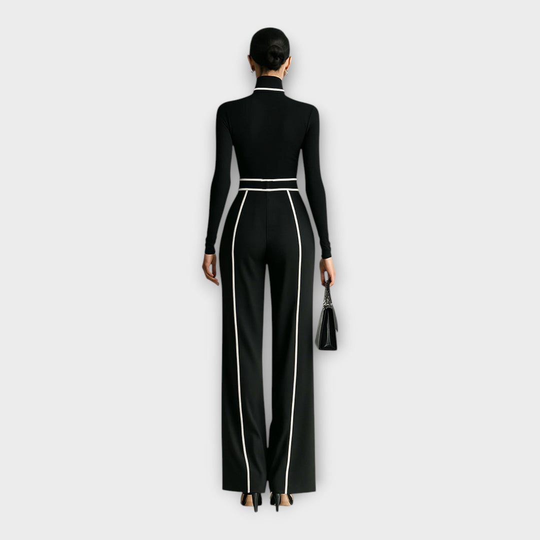 Macacão elegante com estética minimalista