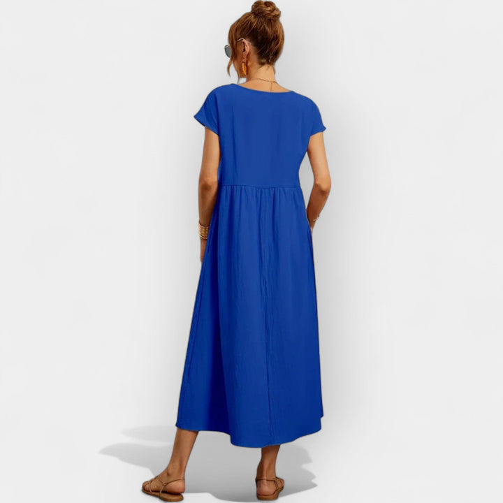 Vestido de Algodão Leve com Bolsos