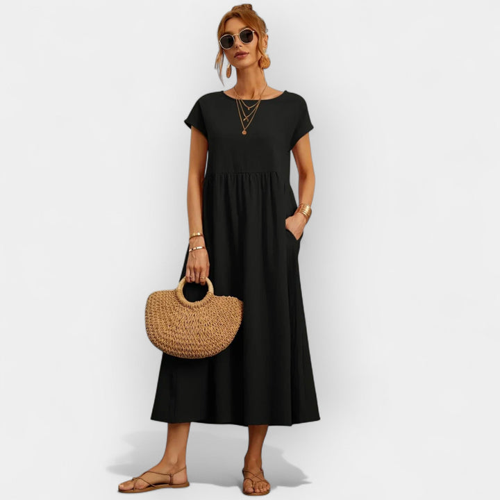 Vestido de Algodão Leve com Bolsos