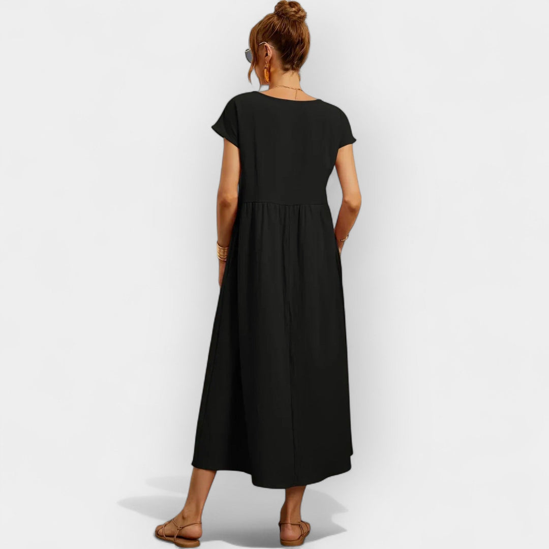 Vestido de Algodão Leve com Bolsos