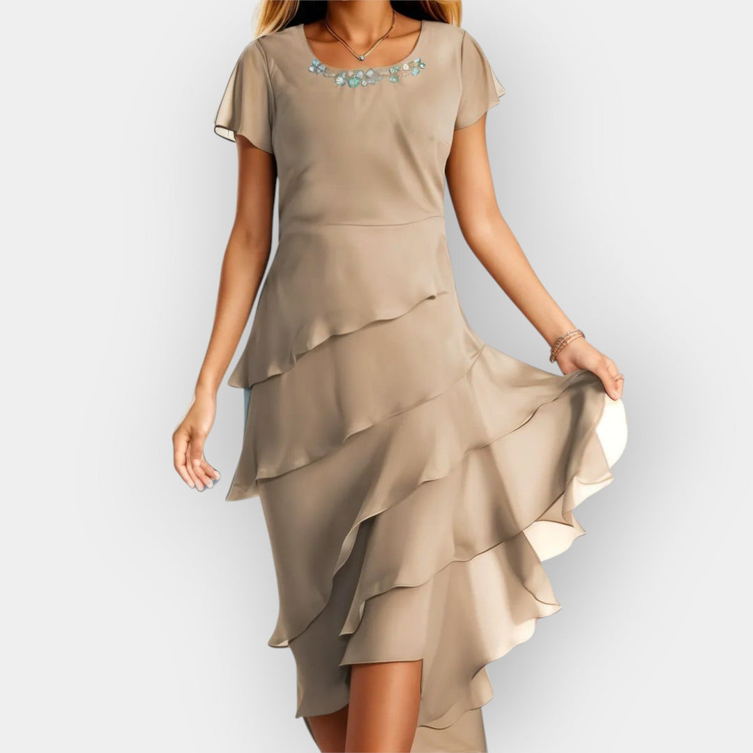 Vestido de Chiffon Arejado
