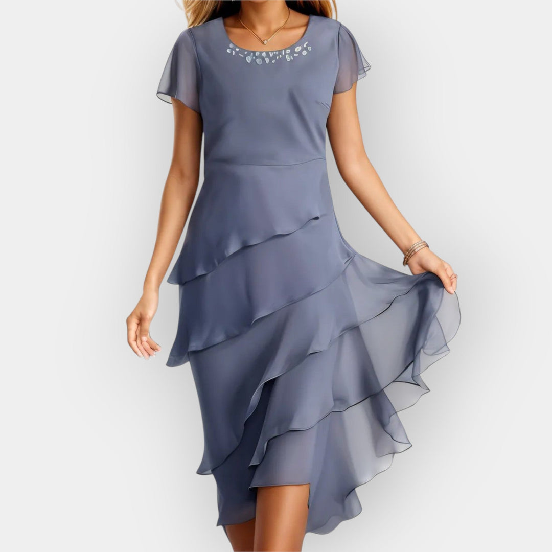 Vestido de Chiffon Arejado