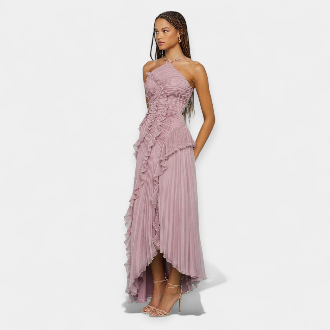 Vestido com Folhos Reguláveis