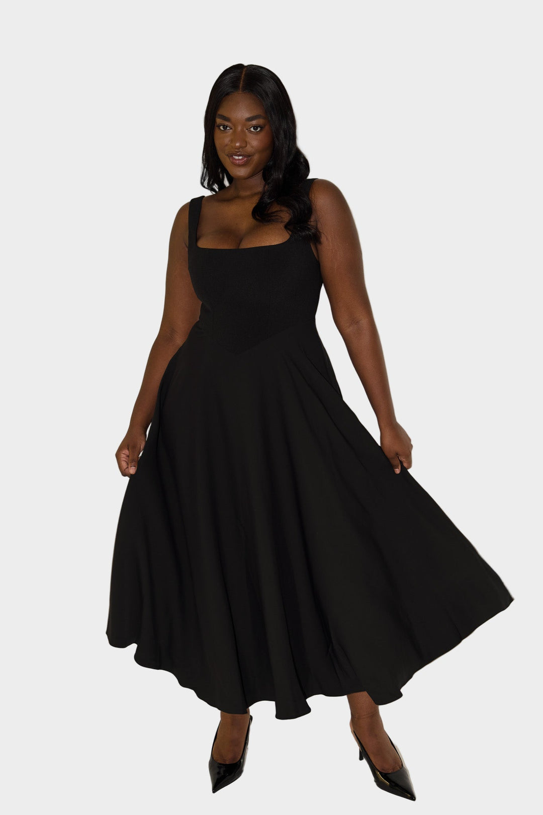 Vestido Midi Atemporal e Arejado com Linha Elegante e Movimento Natural