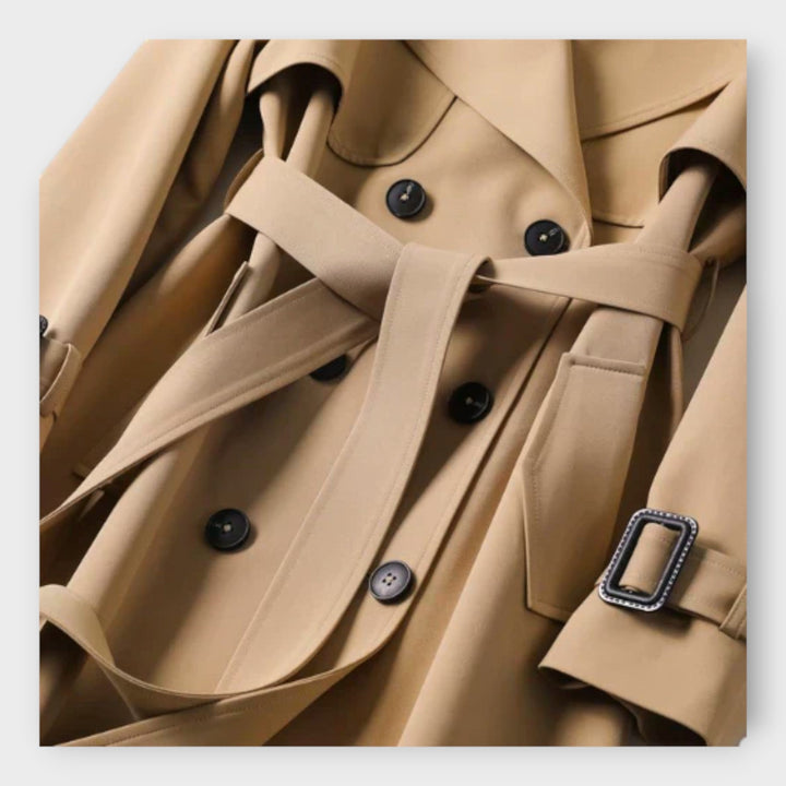 Trench Coat Clássico Longo com Cinto