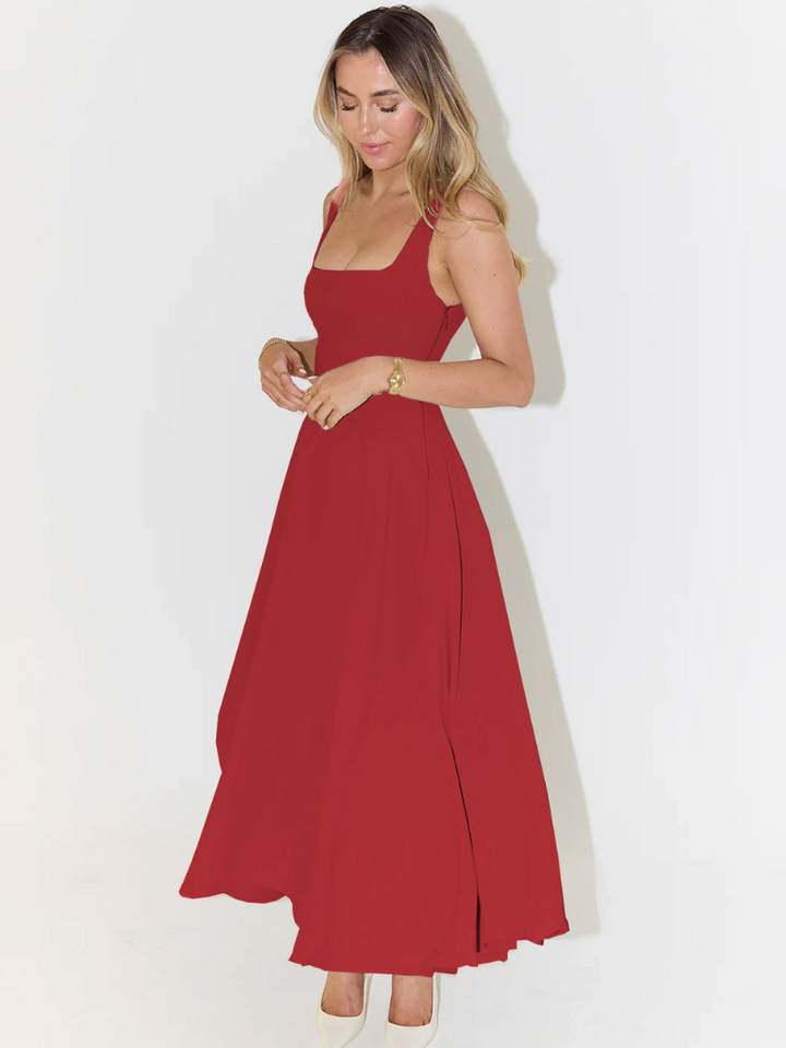 Vestido Midi Elegante com Linha Romântica