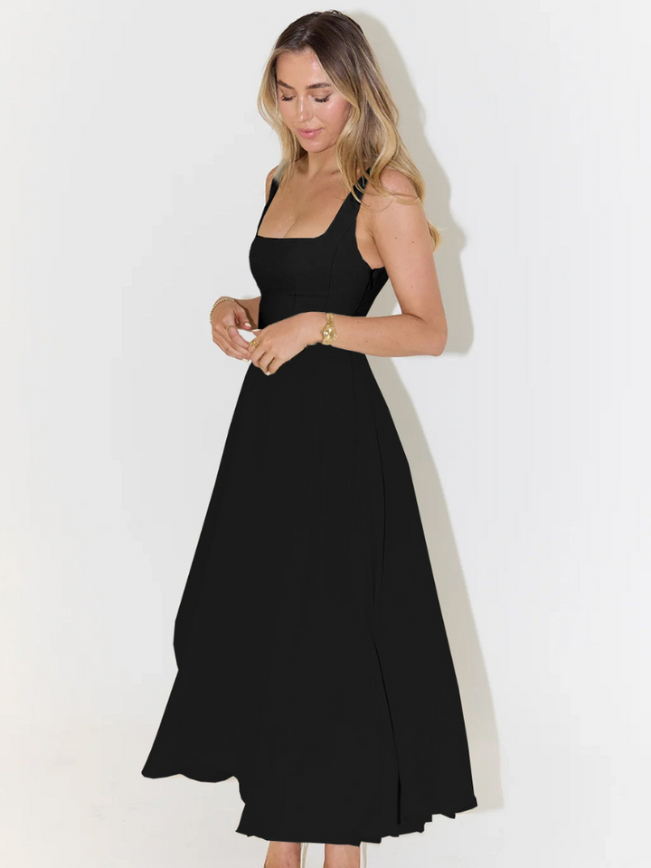 Vestido Midi Elegante com Linha Romântica
