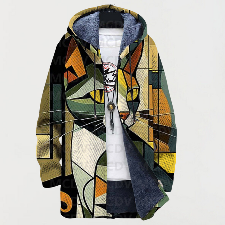 Sweater com padrão geométrico para gatos