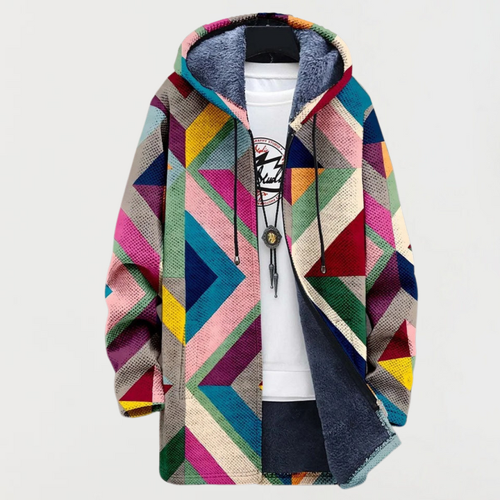 Sweatshirt com padrão geométrico artístico