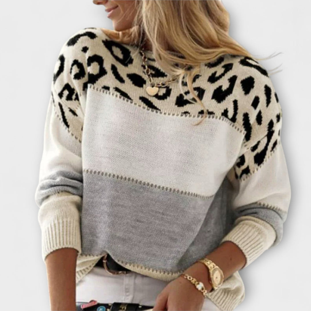 Cheyenne - Sweater confortável com padrão de leopardo