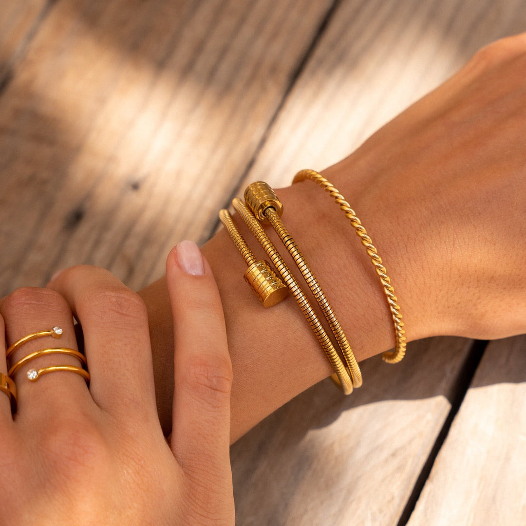 Pulseira Twister Dourada