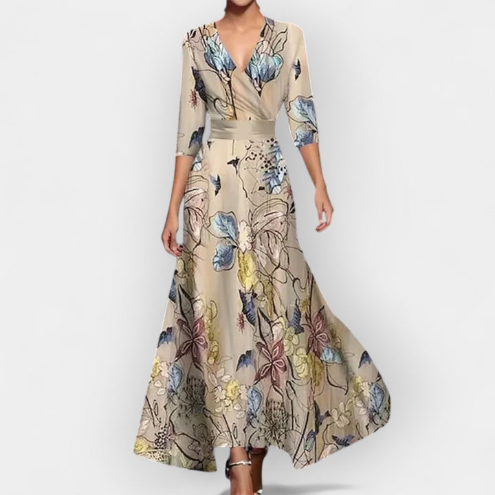 Maxi Vestido com Padrão Floral