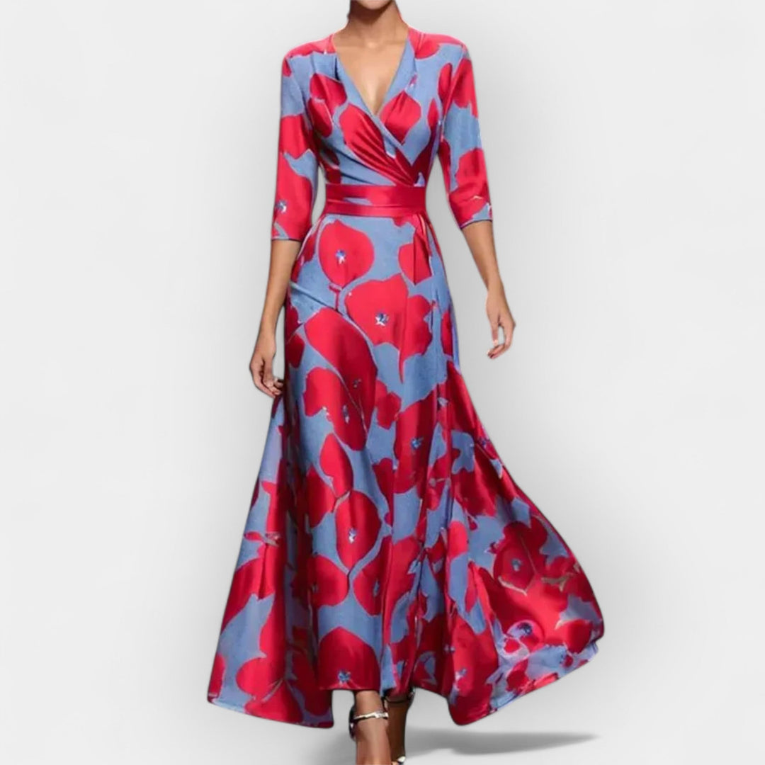 Maxi Vestido com Padrão Floral