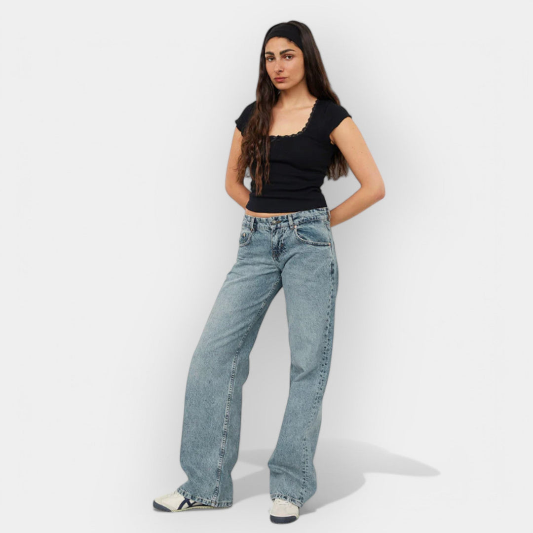 Calças de Jeans de Cintura Baixa