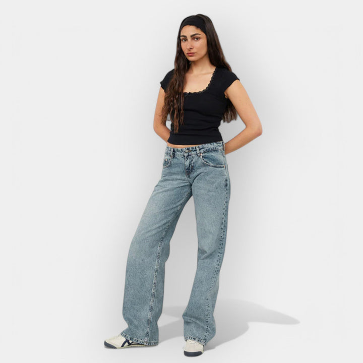 Calças de Jeans de Cintura Baixa