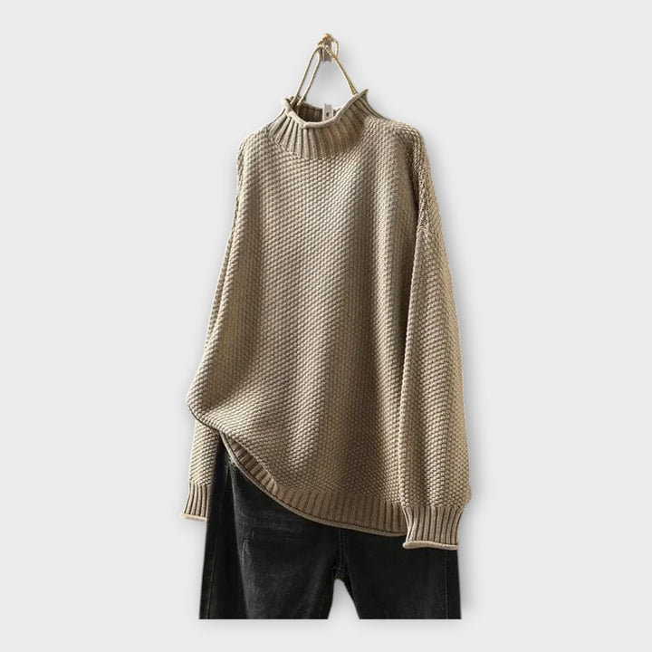 Pullover de Malha com Gola Alta