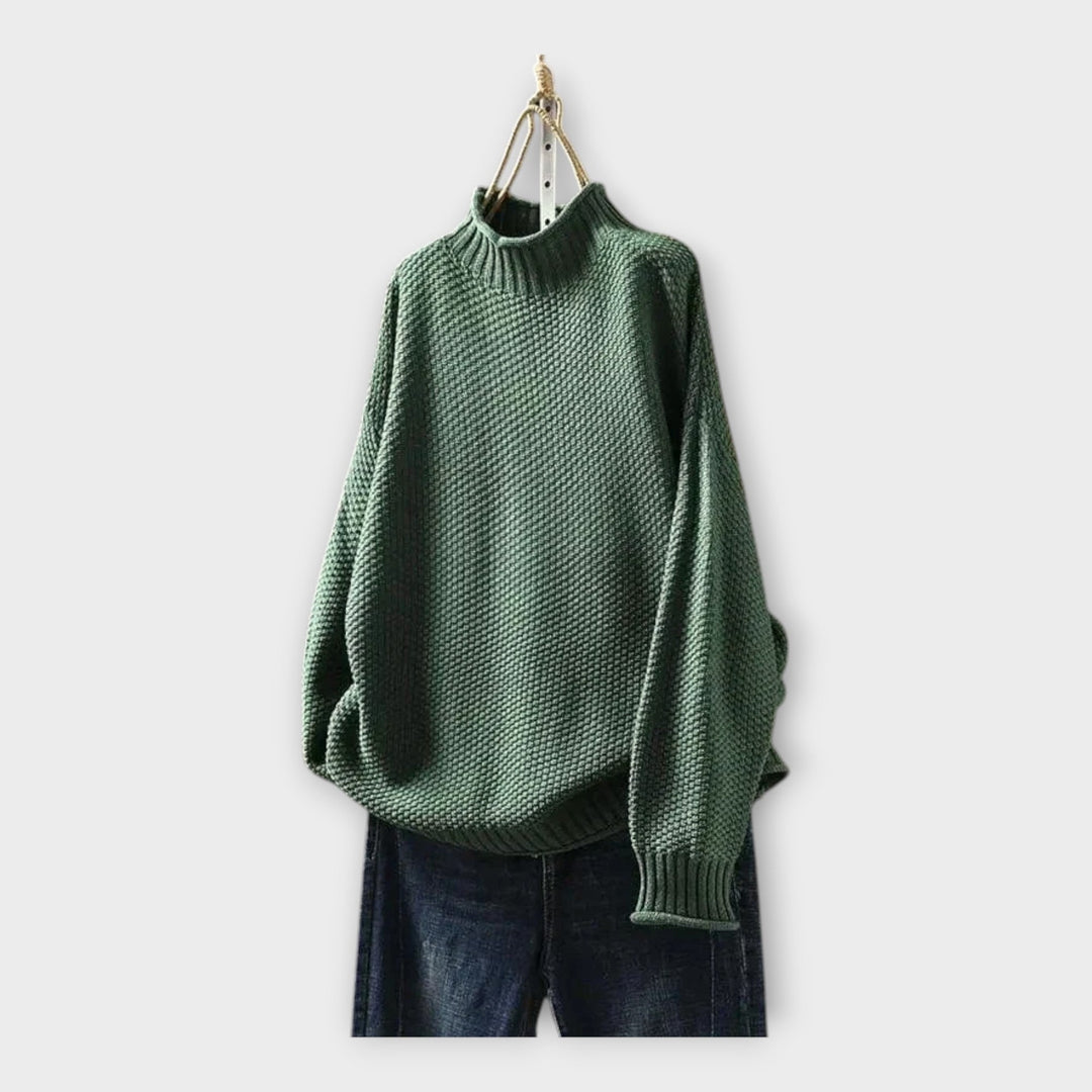Pullover de Malha com Gola Alta