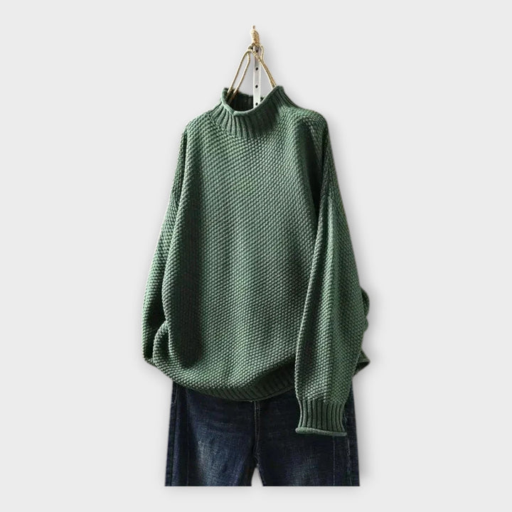 Pullover de Malha com Gola Alta
