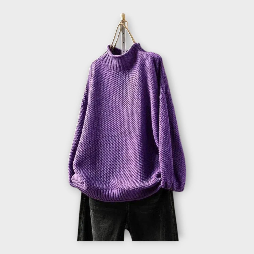 Pullover de Malha com Gola Alta