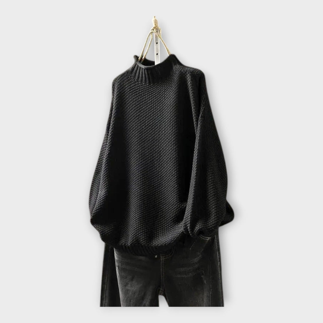 Pullover de Malha com Gola Alta