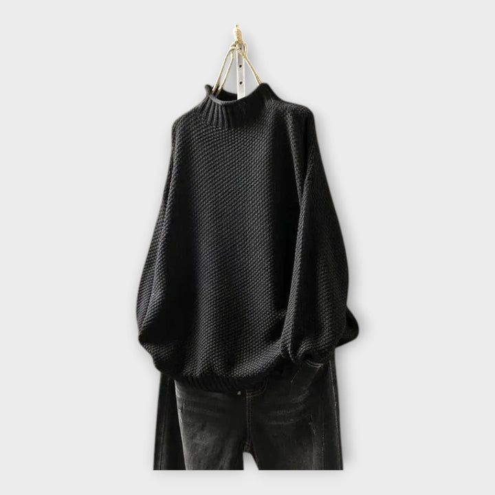 Pullover de Malha com Gola Alta