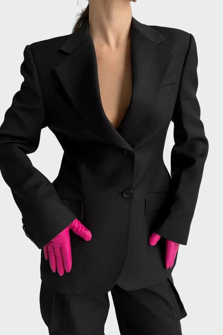Blazer com Linha Impressionante e Botões