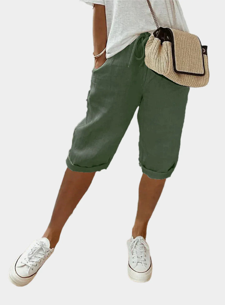 Pantalão de Linho Feminino Elegante
