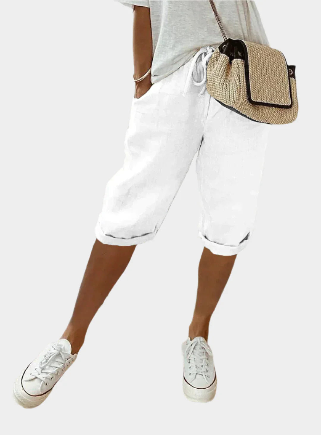 Pantalão de Linho Feminino Elegante