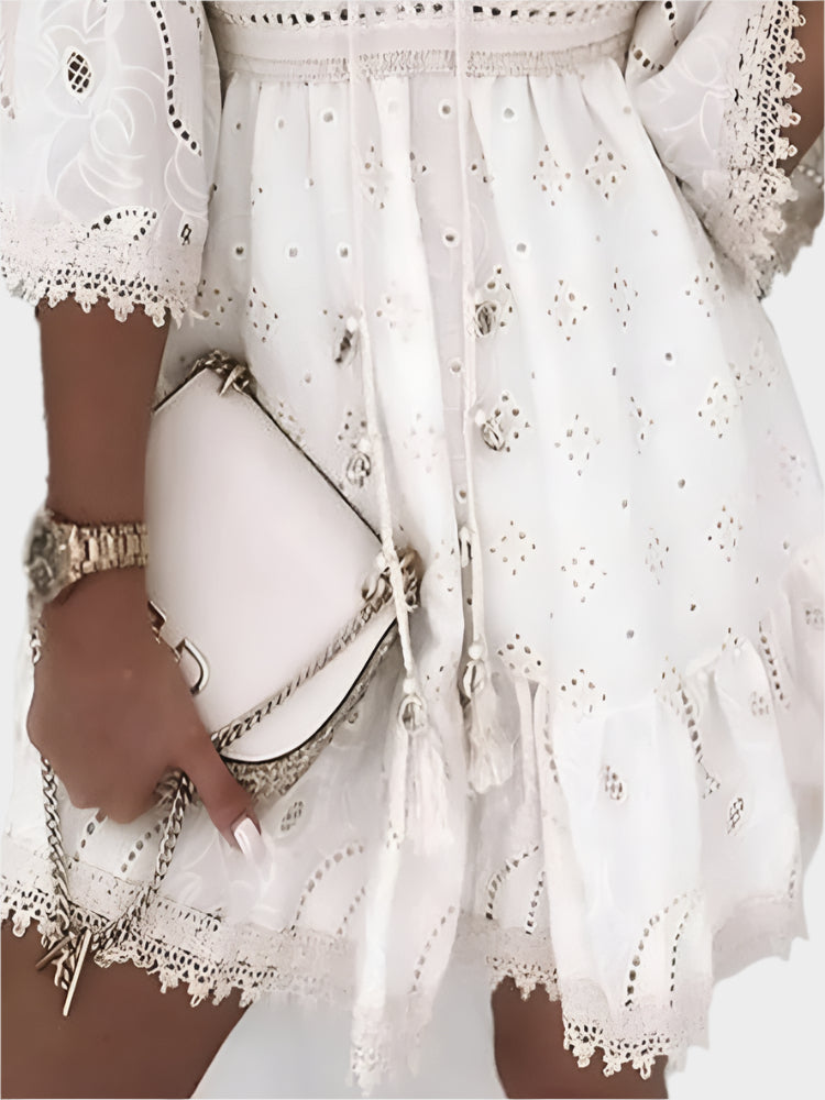 Vestido Curto Boho de Verão