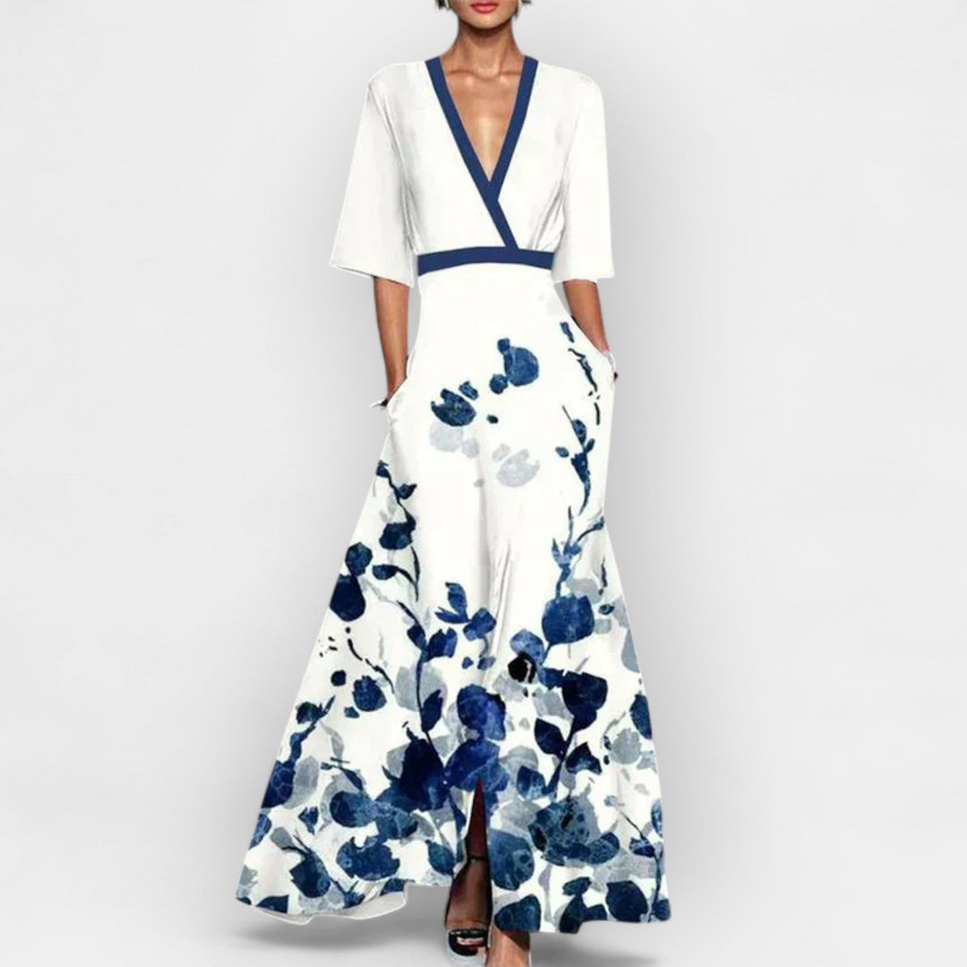 Maxi Vestido com Padrão Floral