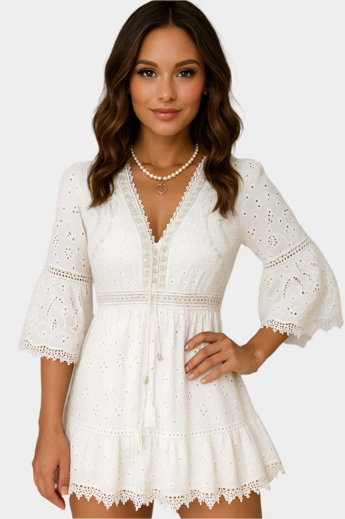 Vestido Curto Boho de Verão