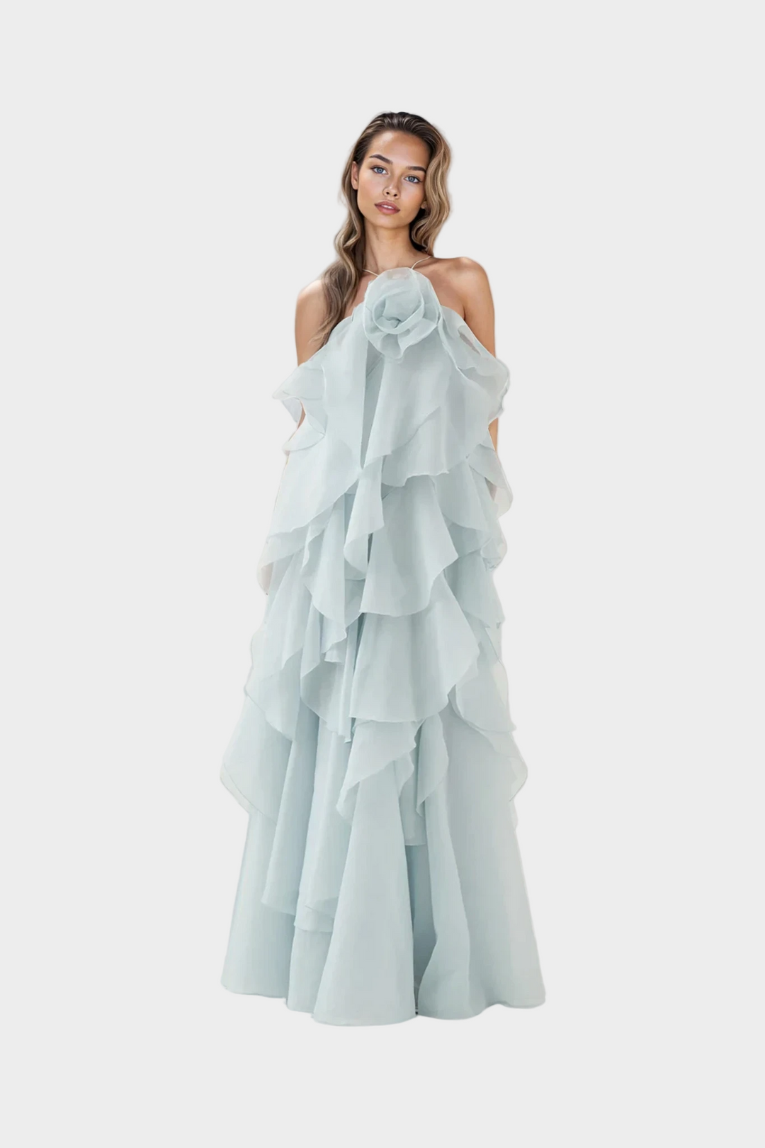 Vestido Maxi com Sensação Romântica e Estilo Aristocrático