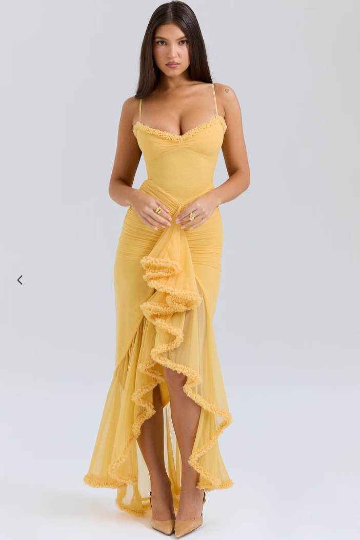 Elma | Vestido com Rendas Fruncidas