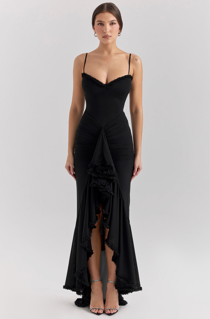 Elma | Vestido com Rendas Fruncidas