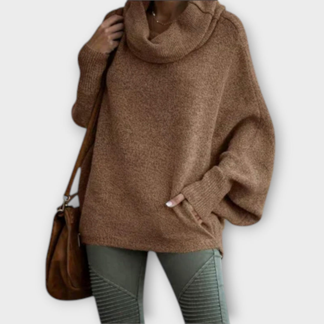 Ulrike - Pullover feminino elegante em gola alta