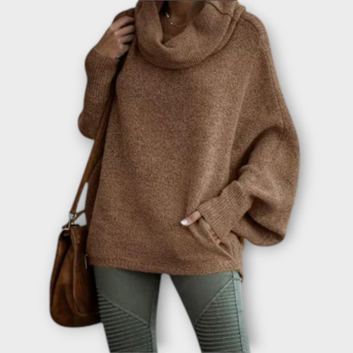 Ulrike - Pullover feminino elegante em gola alta