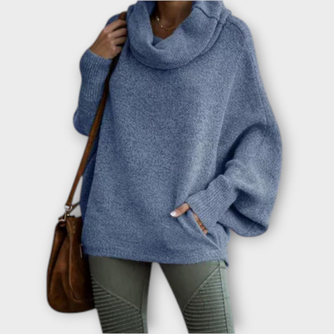 Ulrike - Pullover feminino elegante em gola alta
