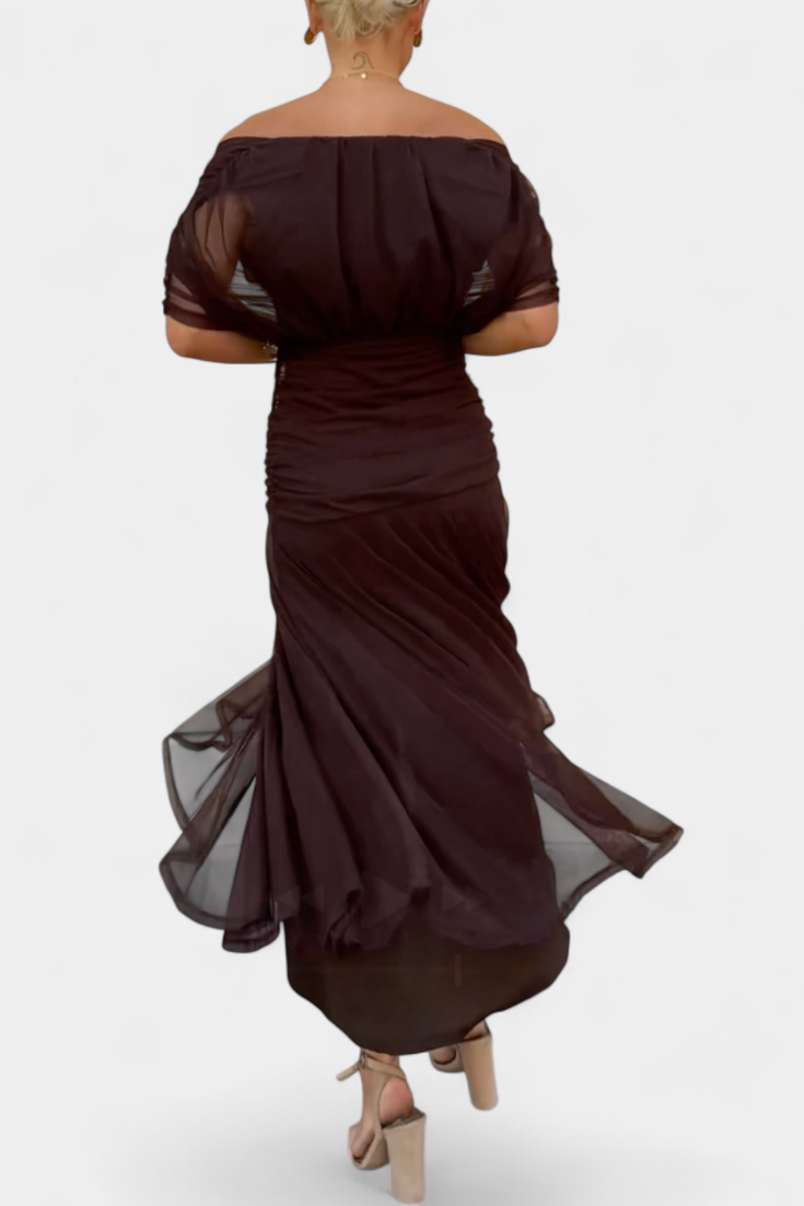 Vestido Longo com Estampado Floral e Decote em V