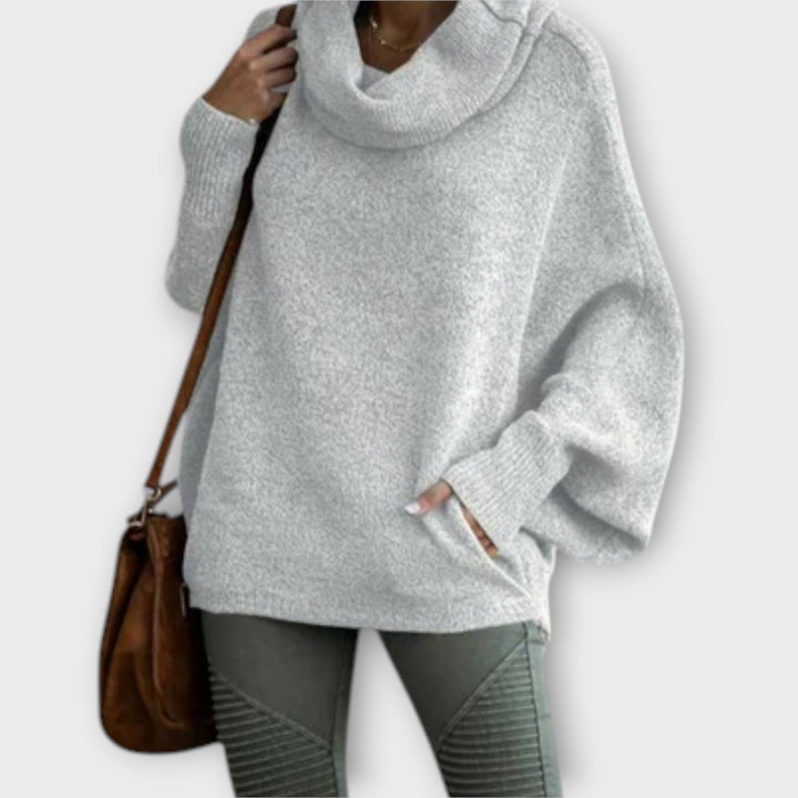 Ulrike - Pullover feminino elegante em gola alta