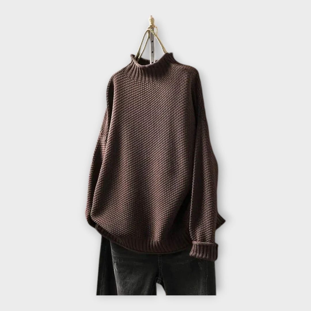 Pullover de Malha com Gola Alta