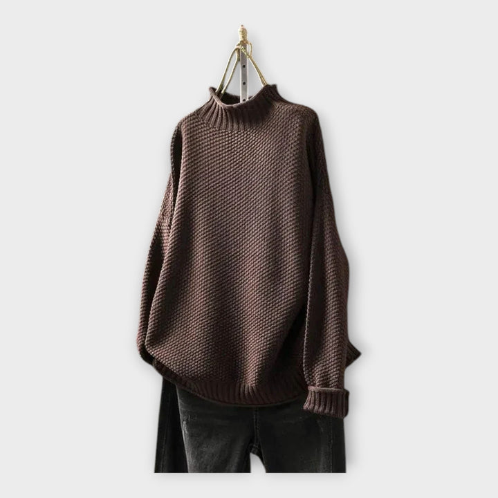 Pullover de Malha com Gola Alta