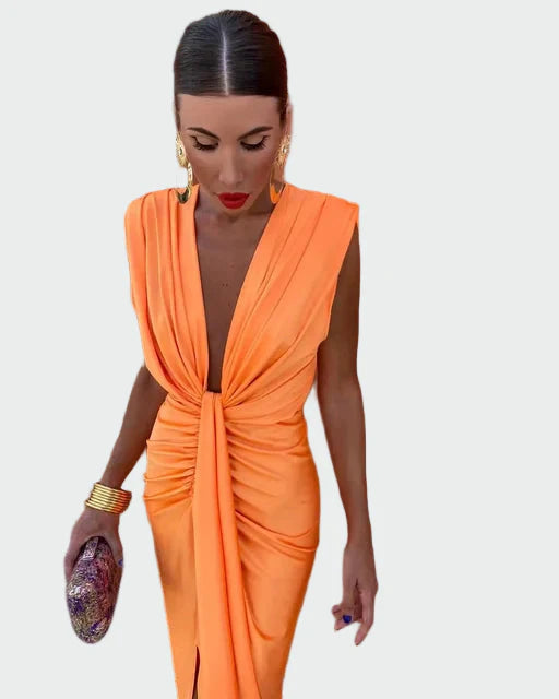 Vestido Plissado Arejado