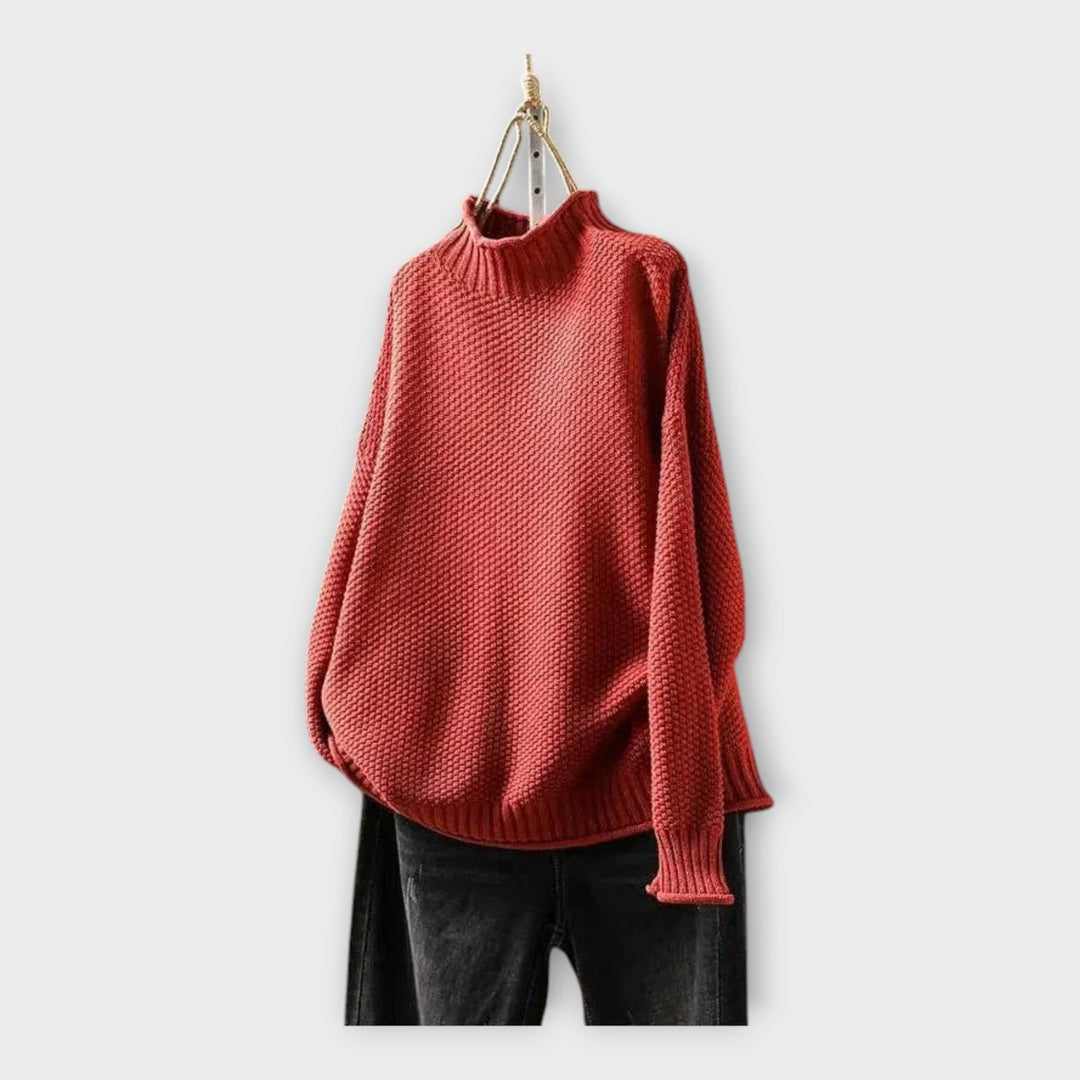 Pullover de Malha com Gola Alta