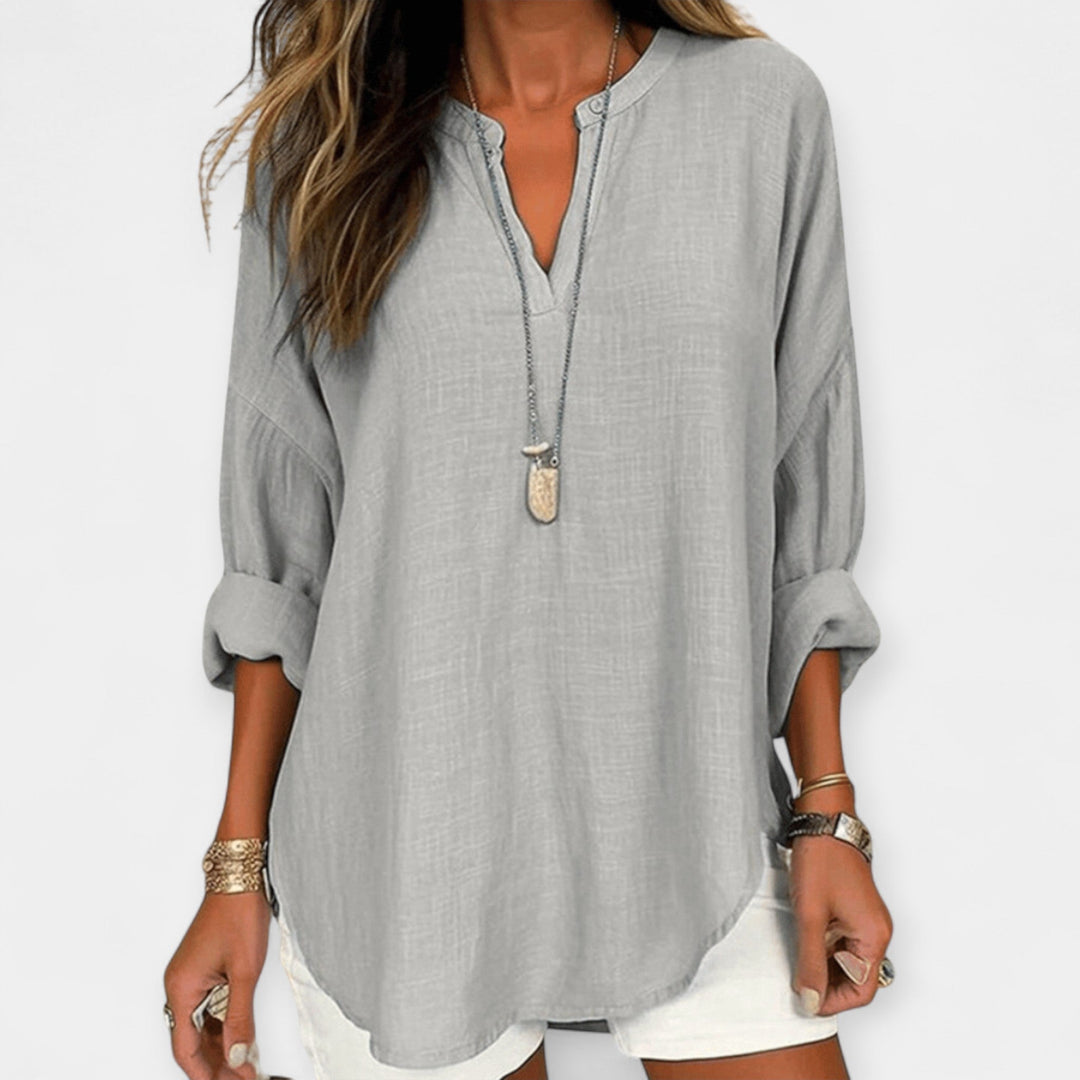 Blusa Linho para a Praia