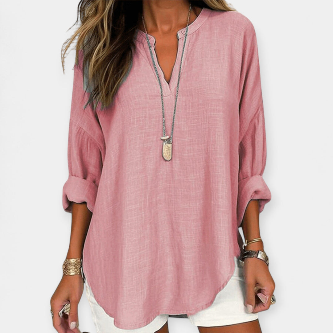 Blusa Linho para a Praia