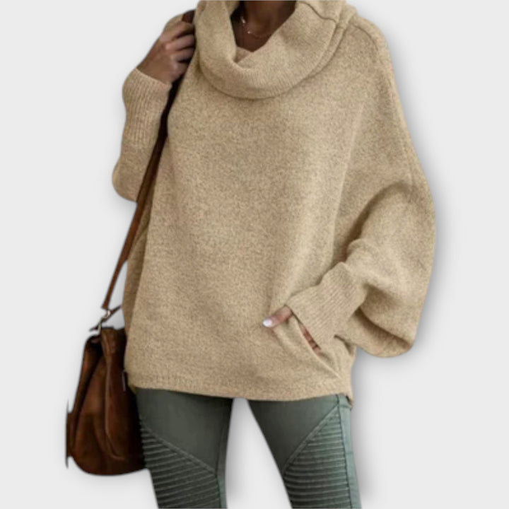 Ulrike - Pullover feminino elegante em gola alta