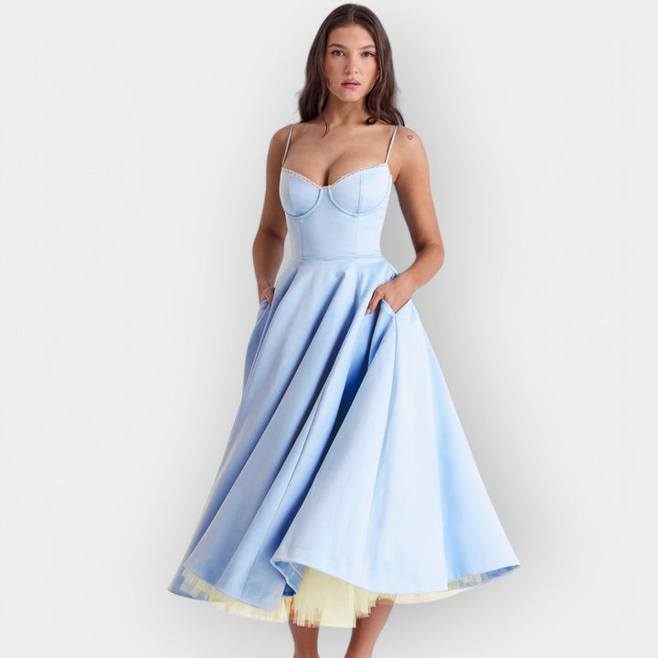 Vestido Midi Elegante com Linha Estilosa